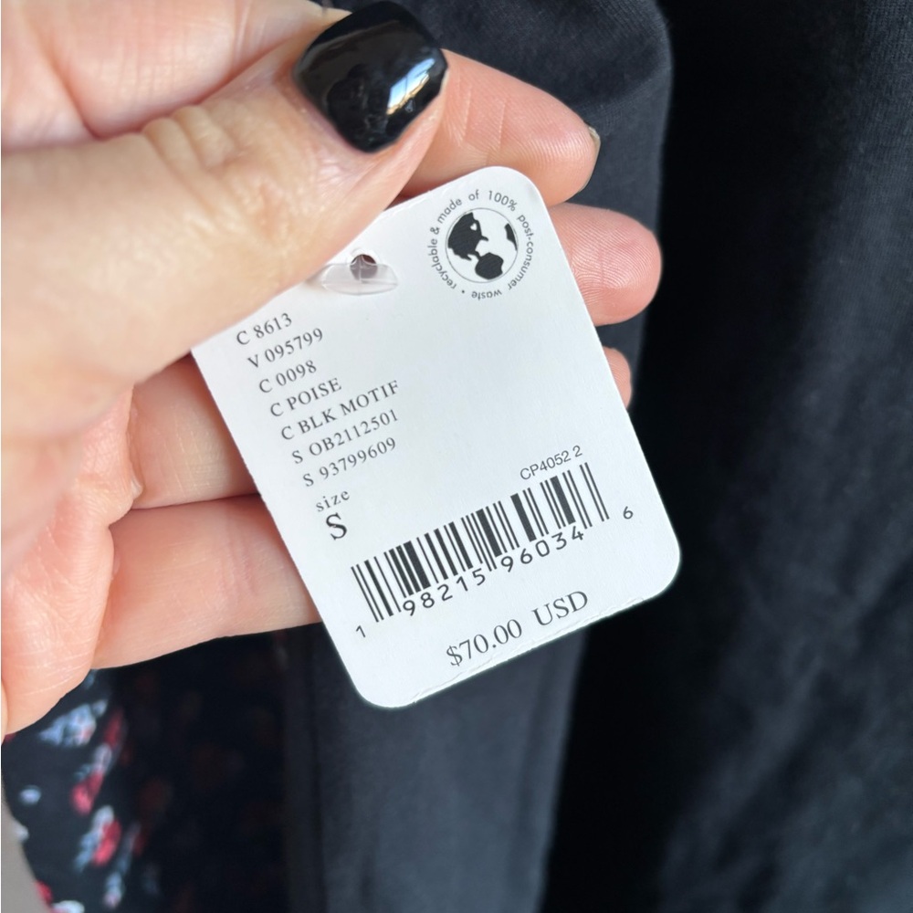 NWT Free People Movement Hot Shot Printed Hooded Layer Ditsy Floral Print S - Picture 7 of 8